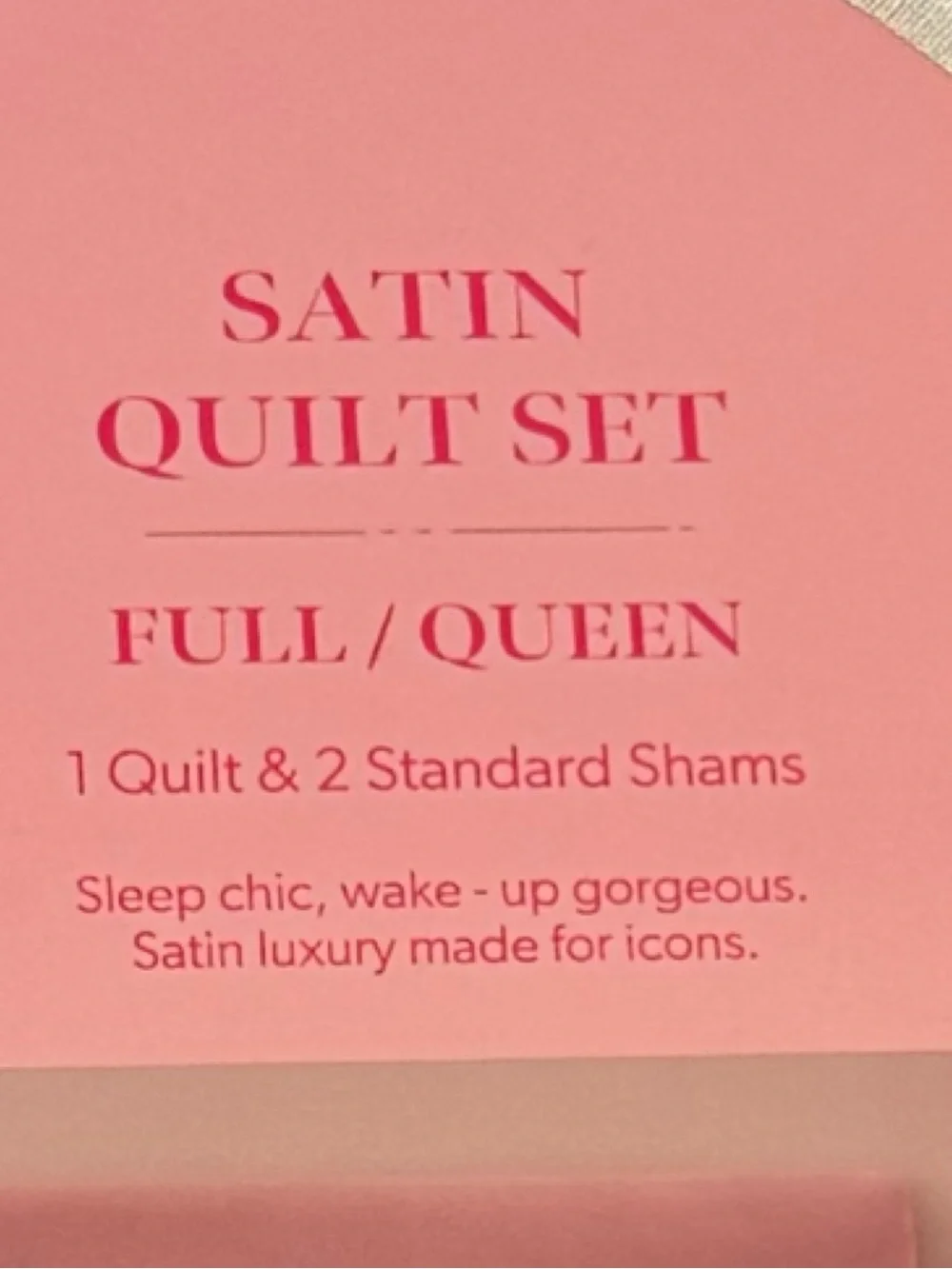 Paris Hilton NWT Sleep Chic Blue & White Satin Floral Full/Queen Quilt Set